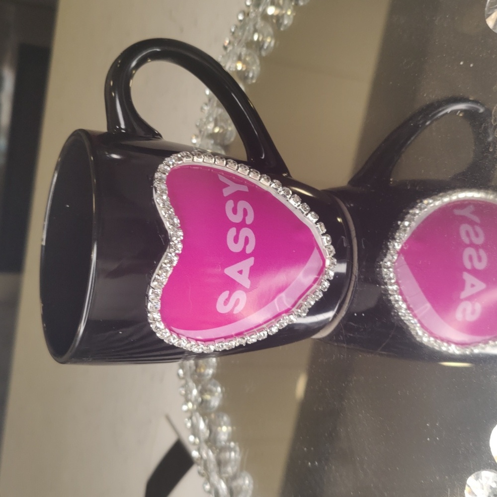 Rhinestone coffee mug